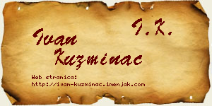 Ivan Kuzminac vizit kartica